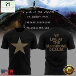 Ye Live At The Superdome Shirt, 2026 Ye Live Concert Tour Black T Shirt, Popular 3D Music Tee YE Live AT The Superdome Shirt 2026 YE Live Concert Tour Black T Shirt