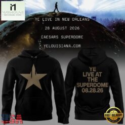 Ye Live Concert Tour At The Superdome 2026 Hoodie, Popular 3D Music Tee YE Live Concert Tour AT The Superdome 2026 Hoodie