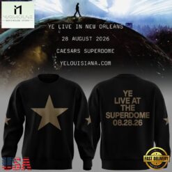 Ye Live Concert Tour At The Superdome 2026 Sweatshirt, Popular 3D Music Tee YE Live Concert Tour AT The Superdome 2026 Sweatshirt