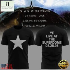 Ye Live Concert Tour At The Superdome 2026 T Shirt, Popular 3D Music Tee YE Live Concert Tour AT The Superdome 2026 T Shirt