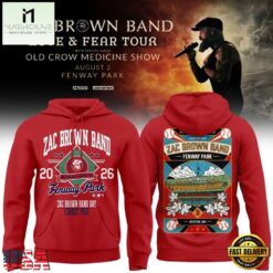 Zac Brown Band x Boston Red Sox Fenway Park Love & Fear Tour 2026 Red Hoodie , Popular 3D Music Tee Zac Brown Band X Boston Red Sox Fenway Park Love Fear Tour 2026 Red Hoodie