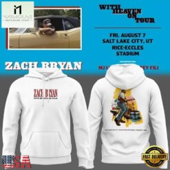 Zach Bryan Salt Lake City, UT Event With Heaven On Tour 2026 Hoodie , Music Fans 3D T Shirt Zach Bryan Salt Lake City UT Event With Heaven ON Tour 2026 Hoodie