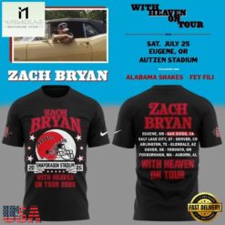 Zach Bryan x San Diego State Football With Heaven On Tour 2026 Black T Shirt , Trending New Design Shirt Zach Bryan X San Diego State Football With Heaven ON Tour 2026 Black T Shirt