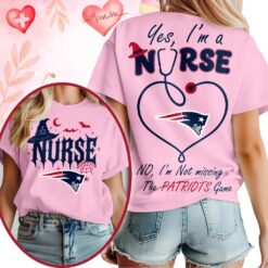 New England Patriots NFL Night Shift Never Misses Game Day Halloween Nurse Unisex 3D Shirt, NFL Sporty Shirt New England Patriots Nfl Night Shift Never Misses Game Day Halloween Nurse Unisex 3D Shirt