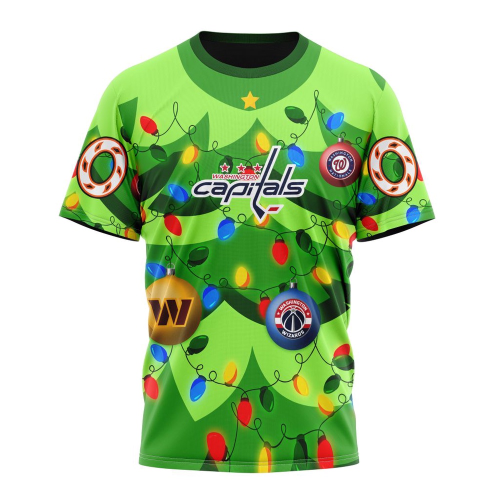NHL Washington Capitals Specialized Christmass Tree Color And City's Sport Teams Hoodie, T Shirt, NHL 3D Game Day Tee NHL Washington Capitals Specialized Christmass Tree Color And City's Sport Teams Hoodie, T Shirt, NHL 3D Game Day Tee