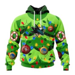 NHL San Jose Sharks Specialized Christmass Tree Color And City's Sport Teams Hoodie, T Shirt, NHL 3D Game Day Tee Nhl San Jose Sharks Specialized Christmass Tree Color And City S Sport Teams Hoodie T Shirt 1