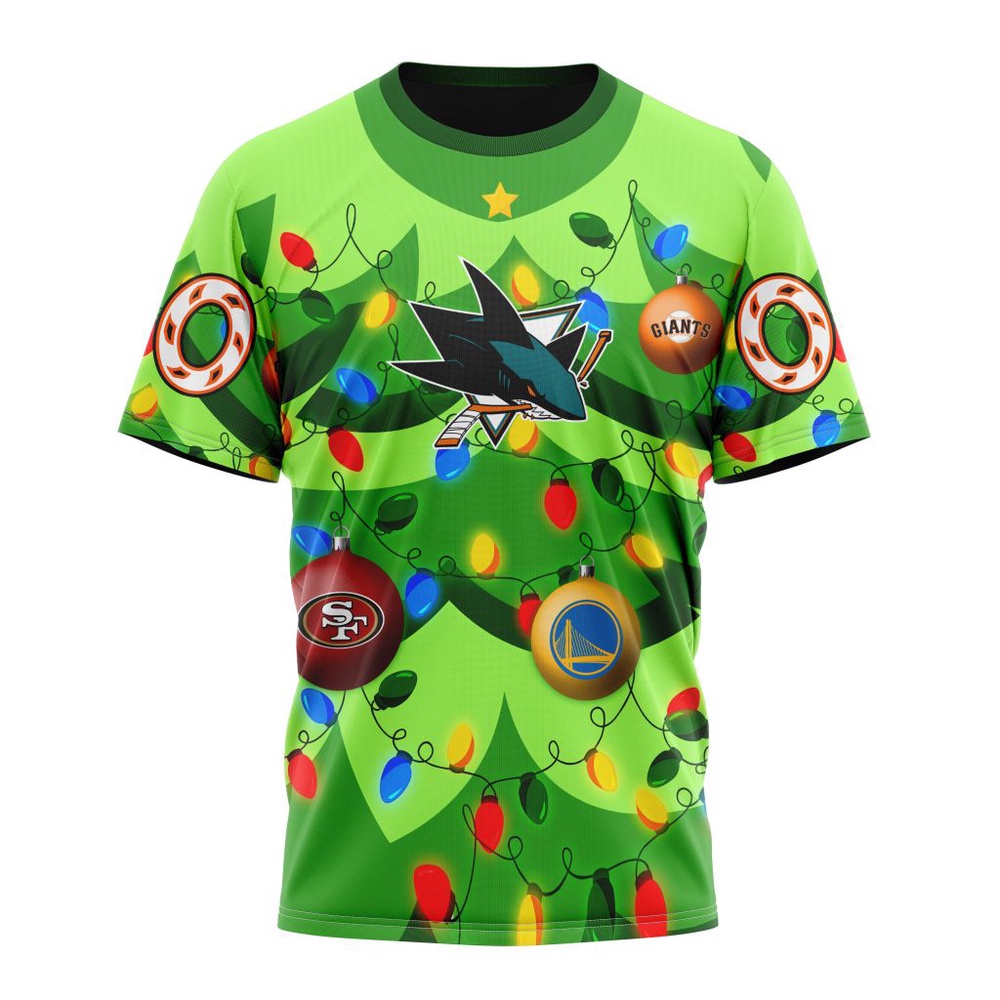 NHL San Jose Sharks Specialized Christmass Tree Color And City's Sport Teams Hoodie, T Shirt, NHL 3D Game Day Tee NHL San Jose Sharks Specialized Christmass Tree Color And City's Sport Teams Hoodie, T Shirt, NHL 3D Game Day Tee