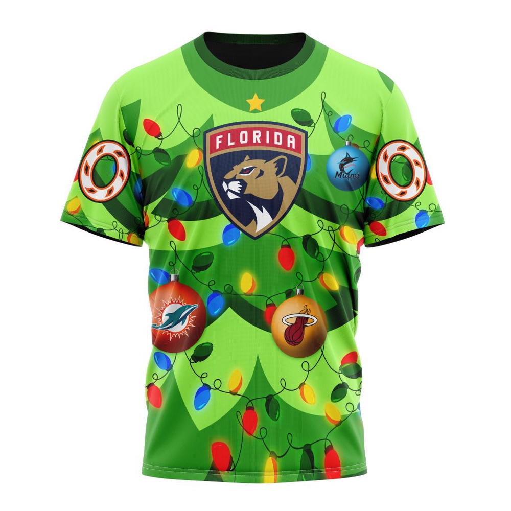 NHL Florida Panthers Specialized Christmass Tree Color And City's Sport Teams Hoodie, T Shirt, NHL 3D Game Day Tee NHL Florida Panthers Specialized Christmass Tree Color And City's Sport Teams Hoodie, T Shirt, NHL 3D Game Day Tee