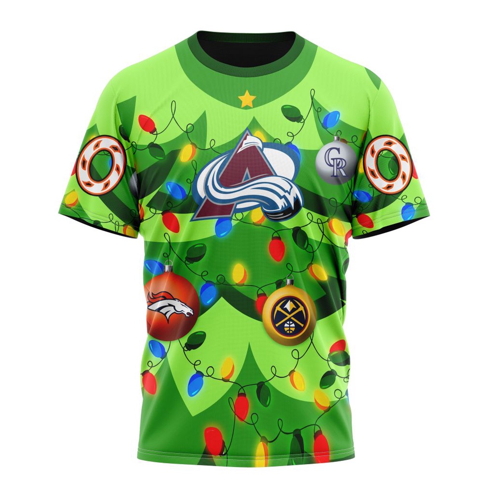 NHL Colorado Avalanche Specialized Christmass Tree Color And City's Sport Teams Hoodie, T Shirt, NHL 3D Game Day Tee NHL Colorado Avalanche Specialized Christmass Tree Color And City's Sport Teams Hoodie, T Shirt, NHL 3D Game Day Tee