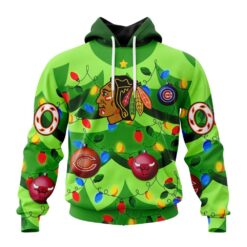 NHL Chicago BlackHawks Specialized Christmass Tree Color And City's Sport Teams Hoodie, T Shirt, NHL 3D Game Day Tee Nhl Chicago Blackhawks Specialized Christmass Tree Color And City S Sport Teams Hoodie T Shirt 1