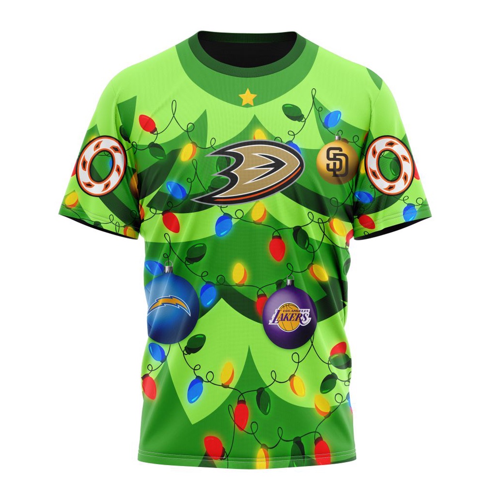 NHL Anaheim Ducks Specialized Christmass Tree Color And City's Sport Teams Hoodie, T Shirt, NHL 3D Game Day Tee NHL Anaheim Ducks Specialized Christmass Tree Color And City's Sport Teams Hoodie, T Shirt, NHL 3D Game Day Tee