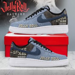 Jelly Roll Country Music Custom Air Force 1 Shoes, The Little Ass Shed Graphic Denim Sneakers, Music Artist AF1 Shoes Jelly Roll Country Music Custom Air Force 1 Shoes The Little Ass Shed Graphic Denim Sneakers