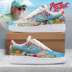 Jimmy Buffett Margaritaville Custom Air Force 1 Shoes, Tropical Parrothead Graphic Sneakers, Music Artist AF1 Shoes Jimmy Buffett Margaritaville Custom Air Force 1 Shoes Tropical Parrothead Graphic Sneakers