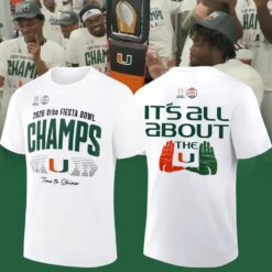 Miami Hurricanes College Football Playoff 2026 Fiesta Bowl Champions Locker Room New Design 3D Shirt, Hot 3D Shirt Trend Miami Hurricanes College Football Playoff 2026 Fiesta Bowl Champions Locker Room New Design 3D Shirt
