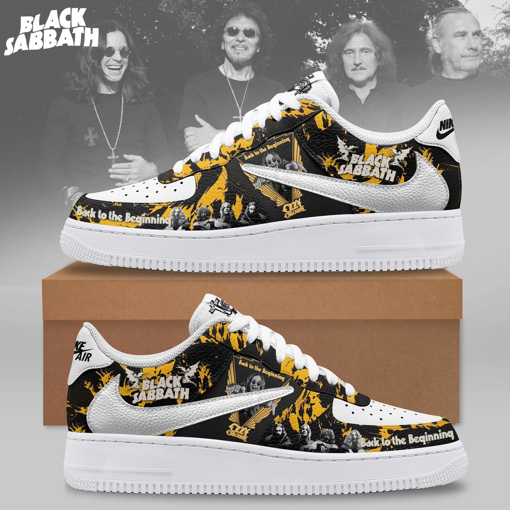 Ozzy Osbourne Black Sabbath Back To The Beginning Yellow Rock Air Force 1 Shoes Sneakers, Music Artist AF1 Shoes Ozzy Osbourne Black Sabbath Back To The Beginning Yellow Rock Air Force 1 Shoes Sneakers, Music Artist AF1 Shoes