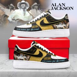 Alan Jackson Last Call One More For The Road Country Music Graphic Custom Air Force 1 Shoes, Music Artist AF1 Shoes Alan Jackson Last Call One More For The Road Country Music Graphic Custom Air Force 1 Shoes