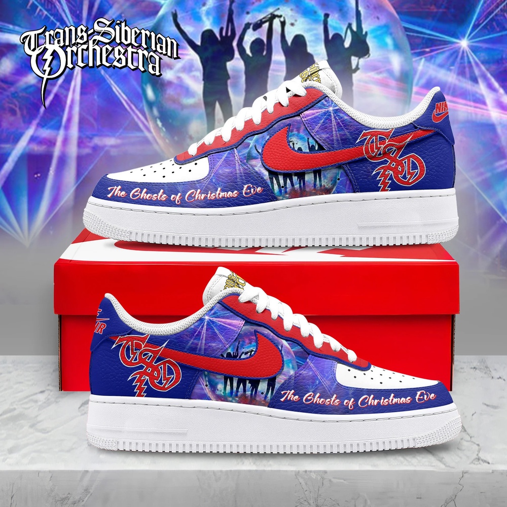 Trans Siberian Orchestra The Ghosts Of Christmas Eve Festive Rock Band Graphic Air Force 1 Shoes, Music Artist AF1 Shoes Trans Siberian Orchestra The Ghosts Of Christmas Eve Festive Rock Band Graphic Air Force 1 Shoes, Music Artist AF1 Shoes