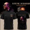 Stevie Wonder Songs in the Key of Life Performances 50th Anniversary Graphic White T Shirt, Popular 3D Music Tee Stevie Wonder Songs IN The Key OF Life Performances 50th Anniversary Graphic White T Shirt