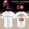 Stevie Wonder Songs in the Key of Life Performances 50th Anniversary Signed White Baseball Jersey, Concert Baseball Jersey 2 Stevie Wonder Songs in the Key of Life Performances 50th Anniversary Signed White Baseball Jersey, Concert Baseball Jersey Stevie Wonder Songs IN The Key OF Life Performances 50th Anniversary Signed White Baseball Jersey