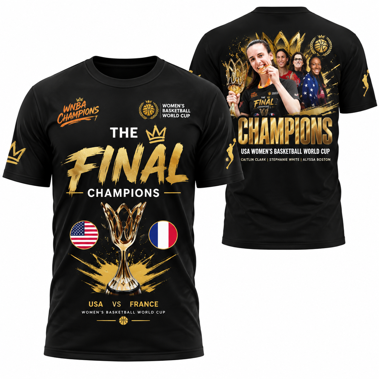 Caitlin Clark x Stephanie White x Aliyah Boston Team USA FIBA Women’s Basketball World Cup 2026 Champions T Shirt, Hot 3D Shirt Trend Caitlin Clark x Stephanie White x Aliyah Boston Team USA FIBA Women’s Basketball World Cup 2026 Champions T Shirt, Hot 3D Shirt Trend