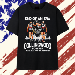Scott Pendlebury and Steele Sidebottom Collingwood Forever End of an Era Signature T Shirt, Stylish 2D Graphic Shirt Scott Pendlebury And Steele Sidebottom Collingwood Forever End OF AN Era Signature T Shirt