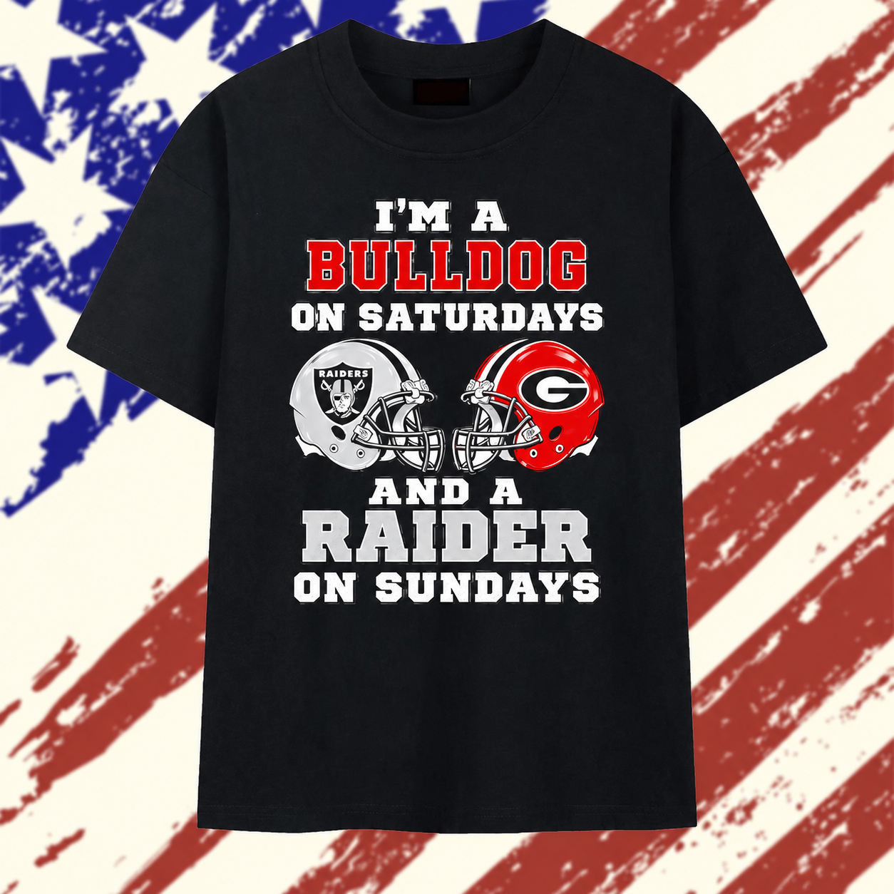 I’m a Bulldog on Saturdays and a Raider on Sundays Georgia Bulldogs Las Vegas Raiders T Shirt, Stylish 2D Graphic Shirt I’m a Bulldog on Saturdays and a Raider on Sundays Georgia Bulldogs Las Vegas Raiders T Shirt, Stylish 2D Graphic Shirt