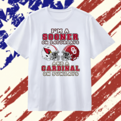 I’m a Sooner on Saturdays and a Cardinal on Sundays Oklahoma Sooners Arizona Cardinals 2026 T Shirt, Stylish 2D Graphic Shirt I M A Sooner ON Saturdays And A Cardinal ON Sundays Oklahoma Sooners Arizona Cardinals 2026 T Shirt