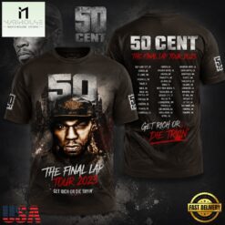 50 Cent The Final Lap Tour 3D Shirt, Popular 3D Music Tee 50 Cent The Final Lap Tour 3D Shirt