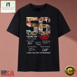 56 Years Of Aerosmith 1970 2026 Thank You For The Memories T Shirt, Music Fan 2D Shirt 56 Years OF Aerosmith 1970 2026 Thank You For The Memories T Shirt