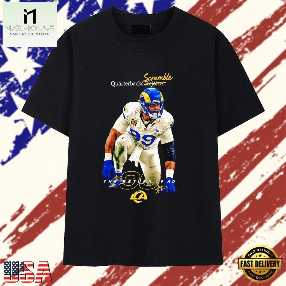 Aaron Donald Los Angeles Rams 99 The Return of AD Signature T Shirt, Stylish 2D Graphic Shirt Aaron Donald Los Angeles Rams 99 The Return of AD Signature T Shirt, Stylish 2D Graphic Shirt