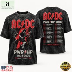 ACDC Electric Red Lightning Power Up Tour 2026 Vintage Concert T Shirt, Popular 3D Music Tee Acdc Electric Red Lightning Power UP Tour 2026 Vintage Concert T Shirt