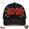 ACDC Embroidered Style Red Logo Silver Lightning Classic Baseball Cap