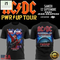 ACDC Exclusive Montreal Event Power Up Tour 2026 T Shirt, Popular 3D Music Tee Acdc Exclusive Montreal Event Power UP Tour 2026 T Shirt