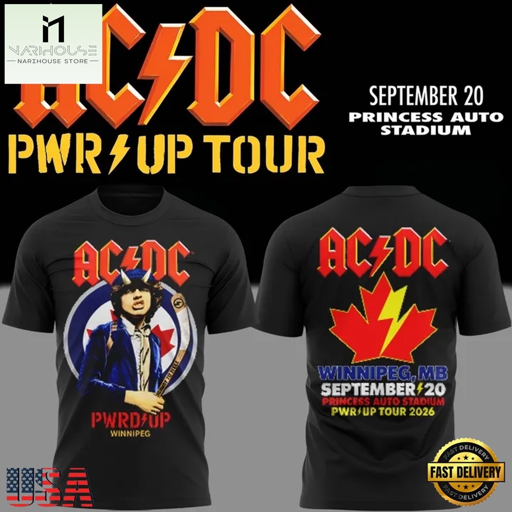 ACDC Exclusive Winnipeg Event Shirt Power Up Tour 2026 T Shirt, Popular 3D Music Tee ACDC Exclusive Winnipeg Event Shirt Power Up Tour 2026 T Shirt, Popular 3D Music Tee
