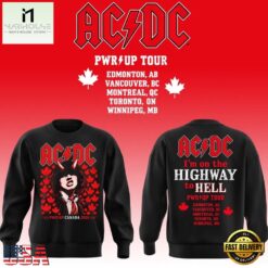 ACDC Highway to Hell PWR UP Tour Canada 2026 Limited Edition Sweatshirt, Popular 3D Music Tee Acdc Highway TO Hell Pwr UP Tour Canada 2026 Limited Edition Sweatshirt