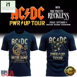 ACDC PWR UP Tour Notre Dame 2026 T Shirt, Popular 3D Music Tee Acdc Pwr UP Tour Notre Dame 2026 T Shirt