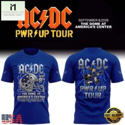 ACDC PWR UP Tour St. Louis Battlehawks 2026 T Shirt, Popular 3D Music Tee Acdc Pwr UP Tour ST Louis Battlehawks 2026 T Shirt