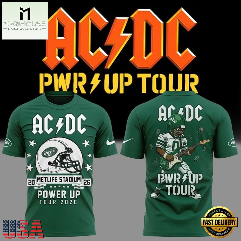 ACDC x New York Jets POWER UP TOUR 2026 New Design 3D Shirt, Popular 3D Music Tee ACDC x New York Jets POWER UP TOUR 2026 New Design 3D Shirt, Popular 3D Music Tee