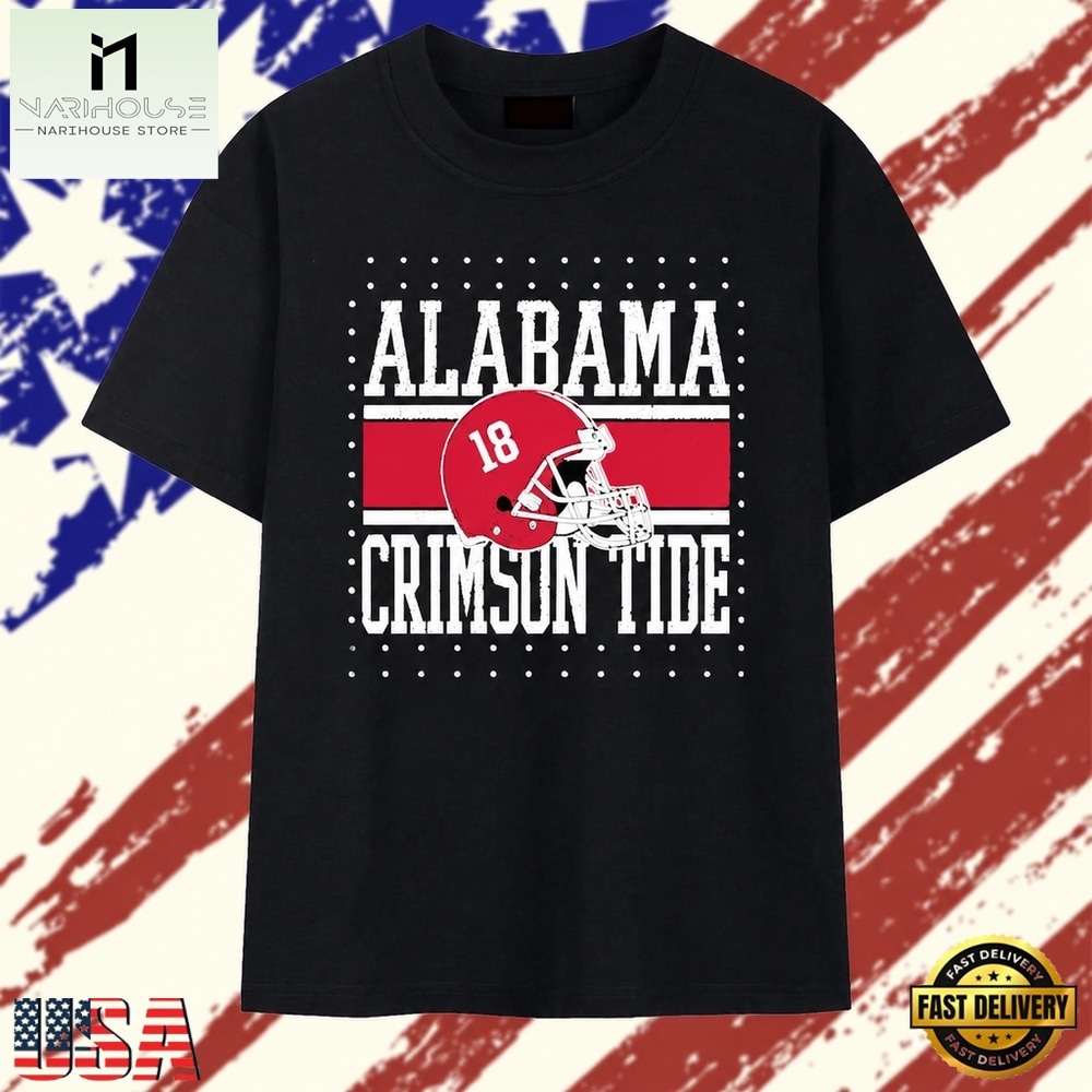 Alabama Crimson Tide 18 Helmet College Football T Shirt, Stylish 2D Graphic Shirt Alabama Crimson Tide 18 Helmet College Football T Shirt, Stylish 2D Graphic Shirt