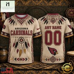 Arizona Cardinals 2026 NFL Native American Heritage 3D Shirt, NFL Sporty Shirt Arizona Cardinals 2026 Nfl Native American Heritage 3D Shirt