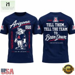 Arizona Wildcats 100 Years Bear Down Tell Them Tell The Team To New Design 3D Shirt, Hot 3D Shirt Trend Arizona Wildcats 100 Years Bear Down Tell Them Tell The Team TO New Design 3D Shirt