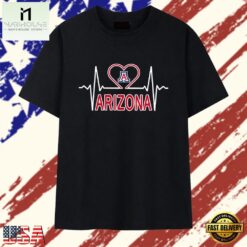 Arizona Wildcats Heartbeat Logo T Shirt, Stylish 2D Graphic Shirt Arizona Wildcats Heartbeat Logo T Shirt