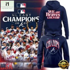 Atlanta Braves 2026 National League East Division Champions Hoodie, Hot 3D Shirt Trend Atlanta Braves 2026 National League East Division Champions Hoodie