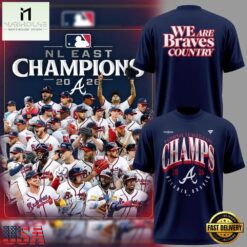 Atlanta Braves 2026 National League East Division Champions T Shirt, Hot 3D Shirt Trend Atlanta Braves 2026 National League East Division Champions T Shirt