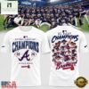 Atlanta Braves 2026 NL East Division Champions Team Graphic White T Shirt, Hot 3D Shirt Trend 3 Atlanta Braves 2026 NL East Division Champions Team Graphic White T Shirt, Hot 3D Shirt Trend Atlanta Braves 2026 NL East Division Champions Team Graphic White T Shirt