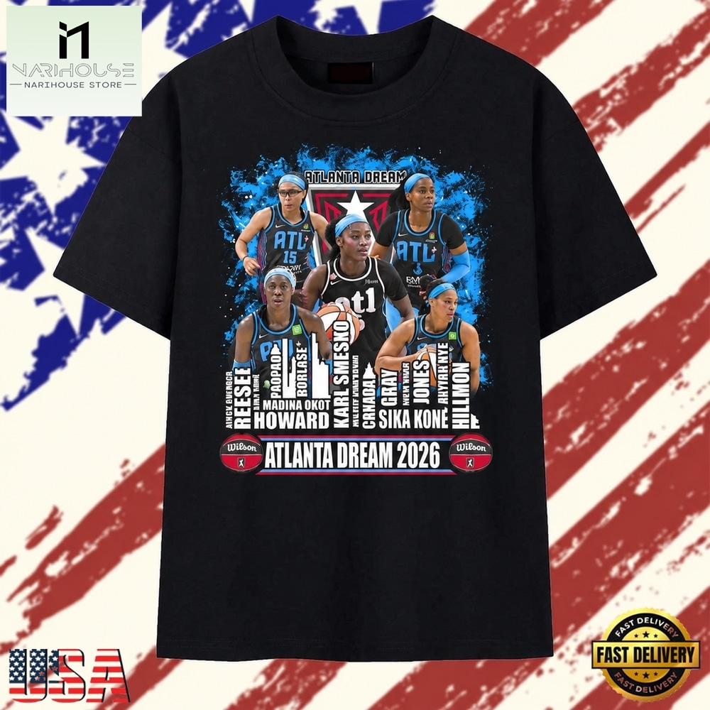 Atlanta Dream 2026 WNBA Basketball Roster Graphic T Shirt, Stylish 2D Graphic Shirt Atlanta Dream 2026 WNBA Basketball Roster Graphic T Shirt, Stylish 2D Graphic Shirt