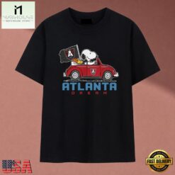 Atlanta Dream Snoopy Red Car Cute Basketball Fan T Shirt, Music Fan 2D Shirt Atlanta Dream Snoopy Red Car Cute Basketball Fan T Shirt