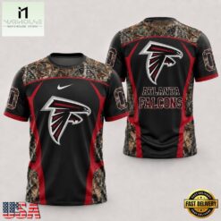 Atlanta Falcons 2026 NFL Hunting Camo 3D Shirt, NFL Sporty Shirt Atlanta Falcons 2026 Nfl Hunting Camo 3D Shirt