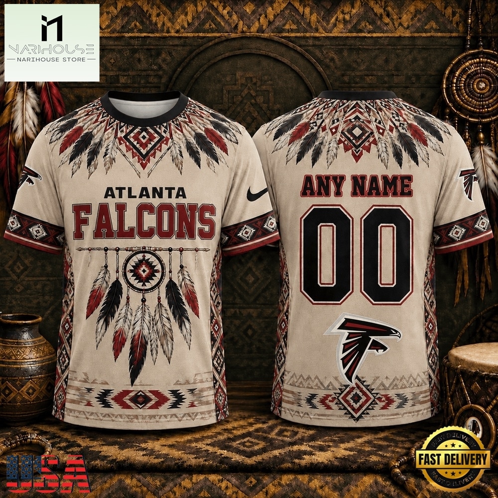 Atlanta Falcons 2026 NFL Native American Heritage 3D Shirt, NFL Sporty Shirt Atlanta Falcons 2026 NFL Native American Heritage 3D Shirt, NFL Sporty Shirt