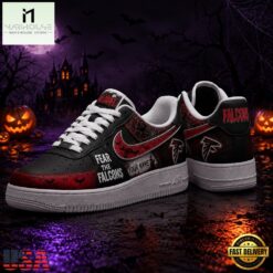 Atlanta Falcons NFL Fear The Team Halloween Air Force 1 Shoes Sneakers, NFL Team AF1 Shoes Atlanta Falcons Nfl Fear The Team Halloween Air Force 1 Shoes Sneakers